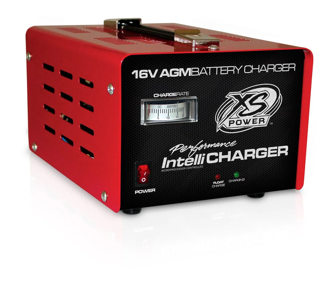 1004 – XS BATTERIES Battery Charger, For 16 Volt Batteries AGM (Absorbent Glass Mat) 120 Volt Power Supply 20 Amp Max...